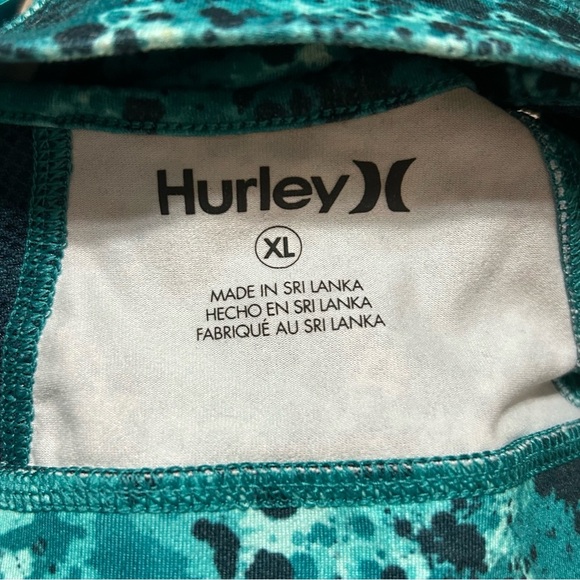 Nike Dry Fit Hurley Turquoise / Navy Spandex and Mesh Sports Bra Size XL - Picture 9 of 11